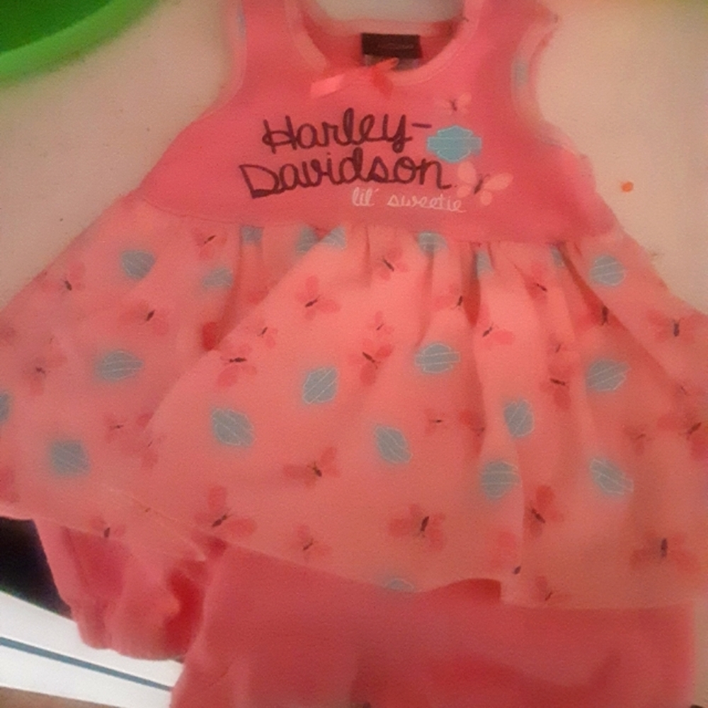 Baby girl harley Davidson outfit